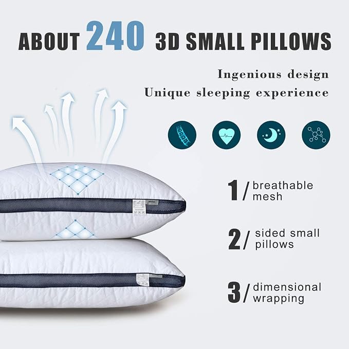 Meoflaw Pillows for Sleeping, Luxury Hotel Pillows King Size Set of 2, Bed - Image 2