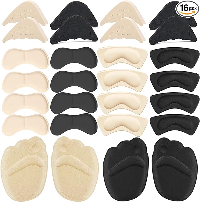 16 Pairs Shoe Filler Heel Pads for Womens Shoes by Unknown