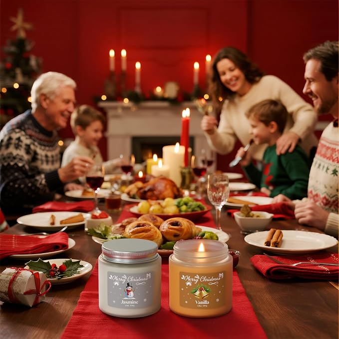 NORVENCE Christmas Candles, Scented Candle Gift Set of 4, Holiday Candles - Image 5