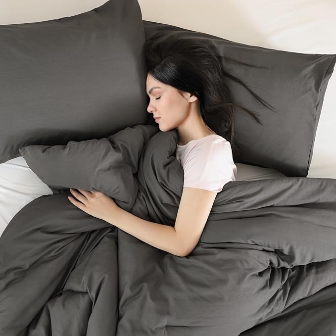 ROSGONIA Oversized King Comforter Charcoal Gray, Soft Lightweight Oversized - Image 2