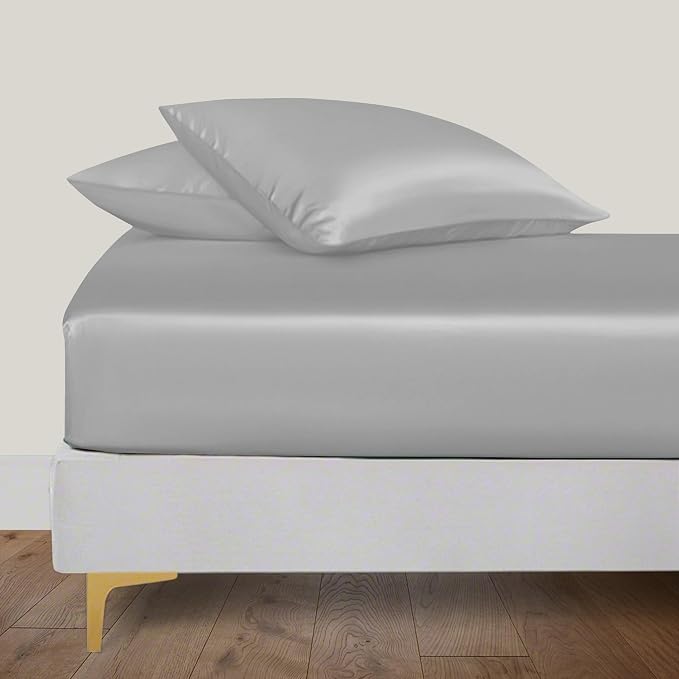 LINENWALAS Fitted Sheet Only Viscose Derived from Bamboo, Bottom Sheet by LINENWALAS