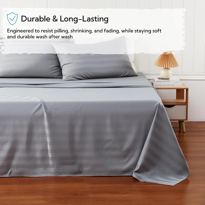 Cotton Flat Sheets Only, 600 TC 100% Cotton Flat Sheet Top Sheet Only, King - Image 5