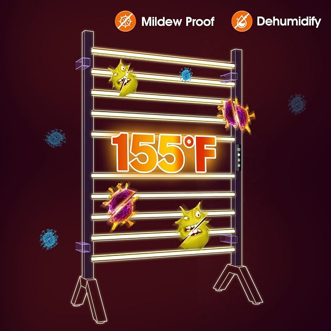 Poloma Wall Mounted & Freestanding Towel Warmer Rack - Image 3