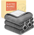 HOMLYNS LuxeHeat Heated Blanket Electric Blanket King Size, Soft Flannel Sherpa by HOMLYNS