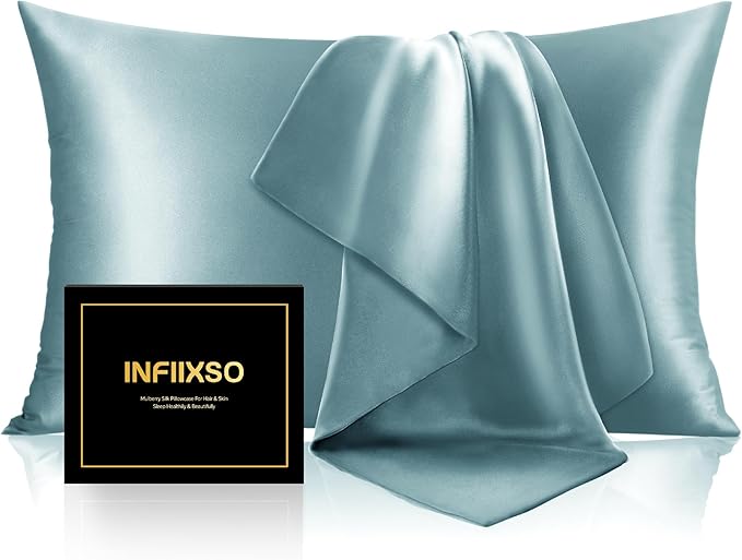 INFIIXSO Mulberry Silk Pillow Case King Size, Silk Pillowcase by INFIIXSO
