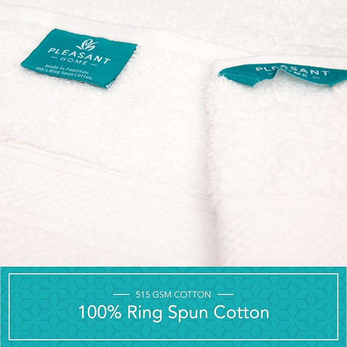 Pleasant Home Bath Towels Set of 6 100% Cotton, 515 GSM | Lightweight, Soft & - Image 4