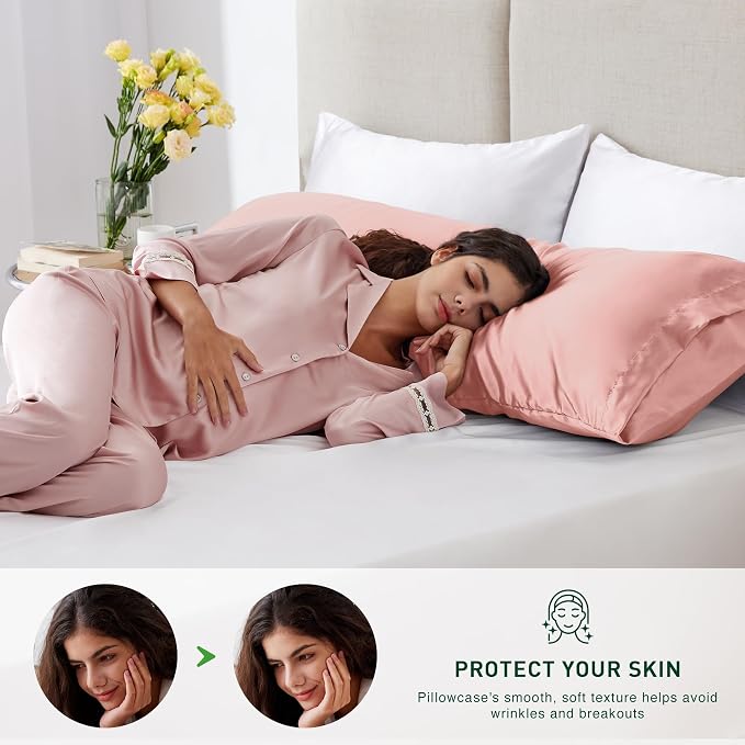Love's cabin Satin Body Pillowcase 20x54, Cooling Pillow Cover - Image 3