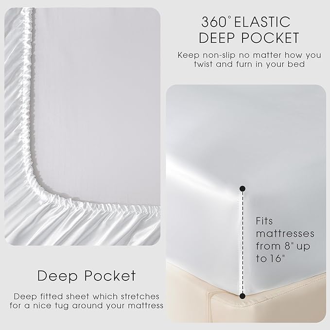 FreshCulture Satin Sheets Full Size - Image 4