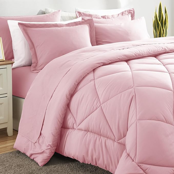 CozyLux King Size Comforter Sets Pink - Image 4