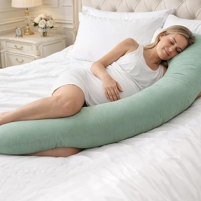 Pregnancy Pillow for Side Sleeping, 74 Inch C Shaped Long Body Pillow, Sleep - Image 2