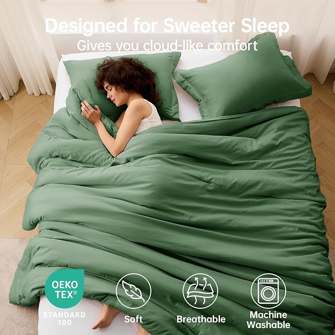 MUXHOMO King Size Comforter Set, All Season Ultra Soft Down Alternative Bedding - Image 2