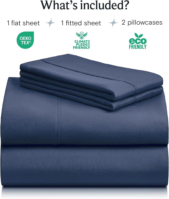 LuxClub 4 PC Full Sheet Set, Breathable Luxury Bed Sheets, Deep Pockets 18" - Image 2