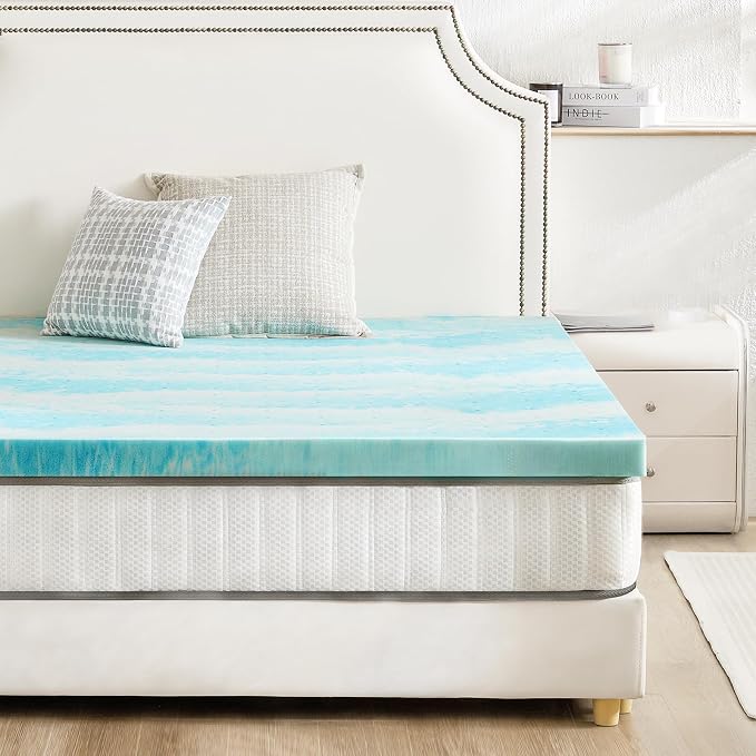 Sweetcrispy Mattress Topper King, 2 Inch Thick Memory Foam Gel Infused Cooling - Image 8
