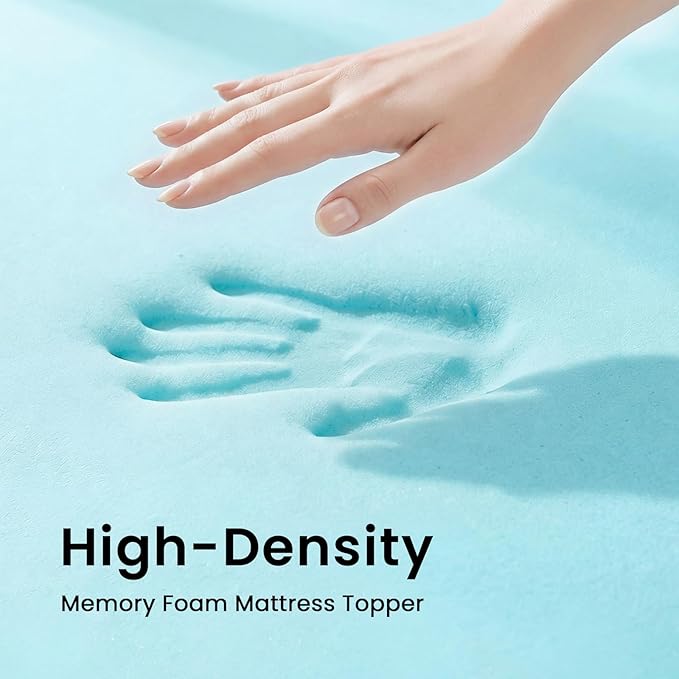 Czpalo 4 Inch Gel Memory Foam Mattress Topper Full, Cooling Mattress Topper - Image 3
