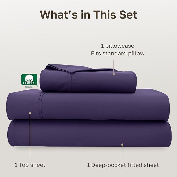 California Design Den Soft Twin Size 100% Cotton Sheet Sets, 400 Thread Count - Image 4