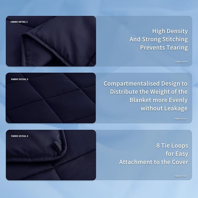 Topcee Weighted Blanket Soft Cooling Heavy Blanket Sleeping, Apply to 190-210 - Image 7