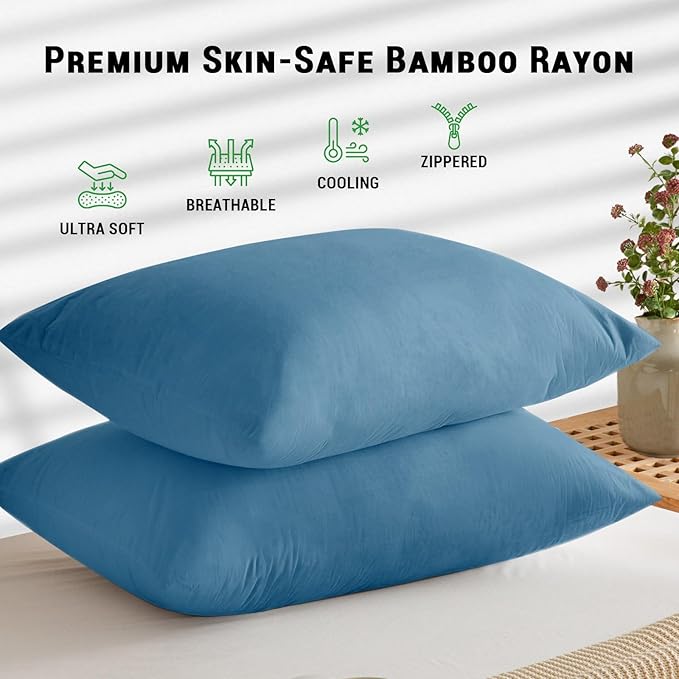 Gogreen Bamboo Rayon Waterproof Pillow Protector, Breathable Pillow Cover - Image 2