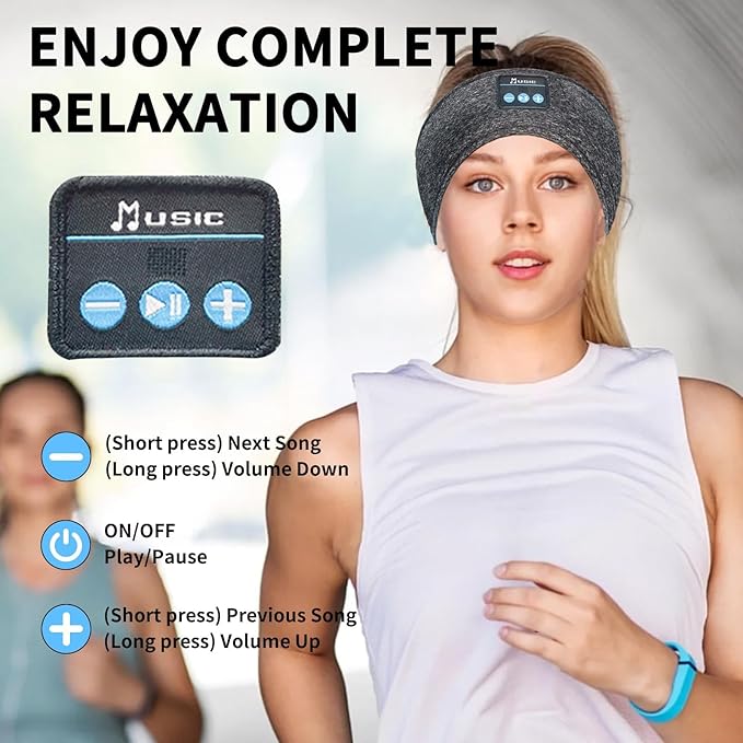 Bluetooth Headphones, Sleep Headphones Headband Wireless - Image 4