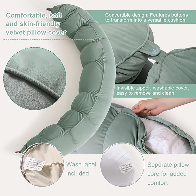 Peallow – Long Round Body Pillow - Image 4