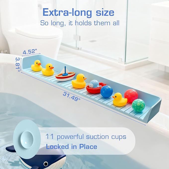 31.5" Bathtub Splash Guard for Kids & Toddlers - Image 2
