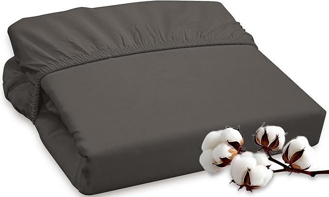 ROYALE LINENS 300 Thread Count 100% Long Staple Combed Cotton Fitted Sheet King by ROYALELINENS