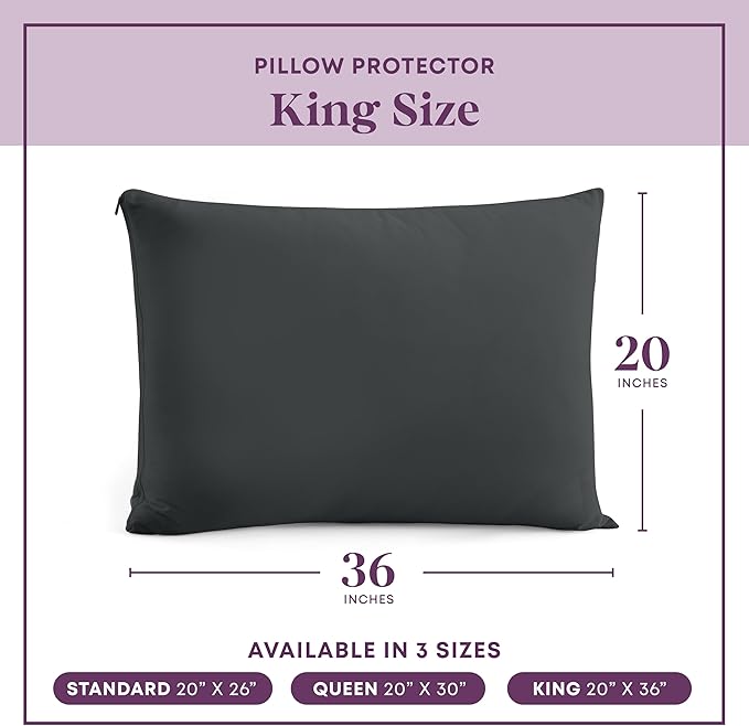 CirclesHome Pillow Protectors 4 Pack King Zippered - Image 6