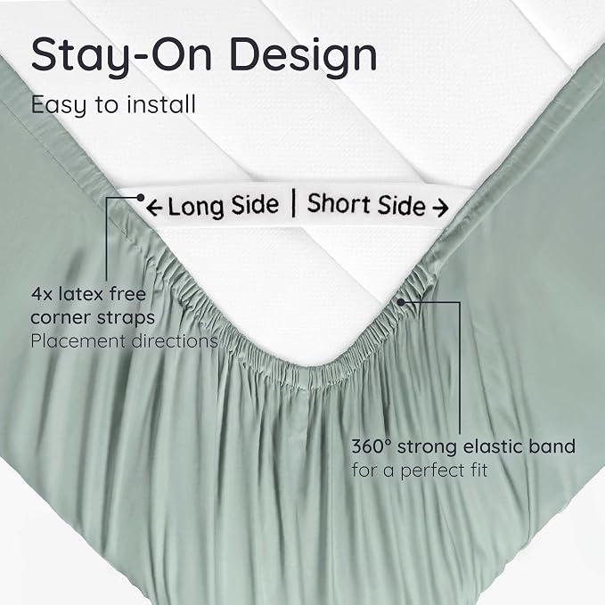 Bambaw 100% Viscose Derived from Bamboo Fitted Sheet King Size, Cooling Fitted - Image 5