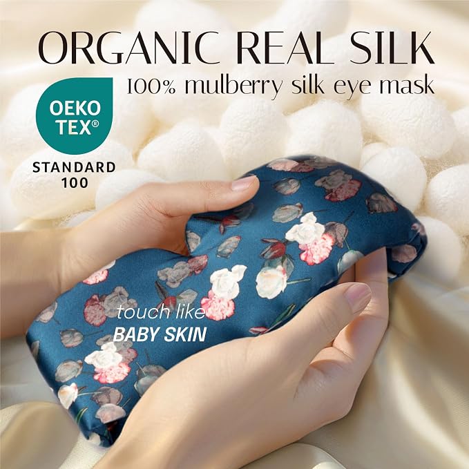 Silk Sleep Mask Soft Pressureless: 100% Mulberry Silk - Image 2