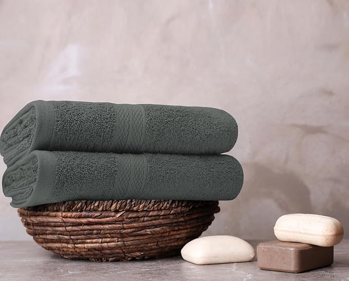 Avalon Towels Bath Towels for Bathroom 100% Cotton Grey Bathroom Towels Pack of - Image 2