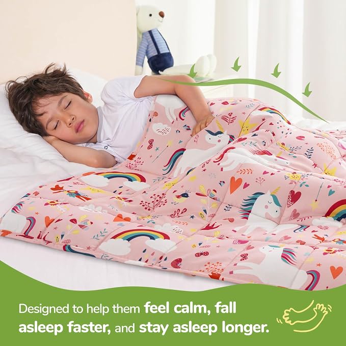 Sivio Weighted Blanket 3lbs, Unicorn Small Cooling Heavy Blankets, Washable - Image 2
