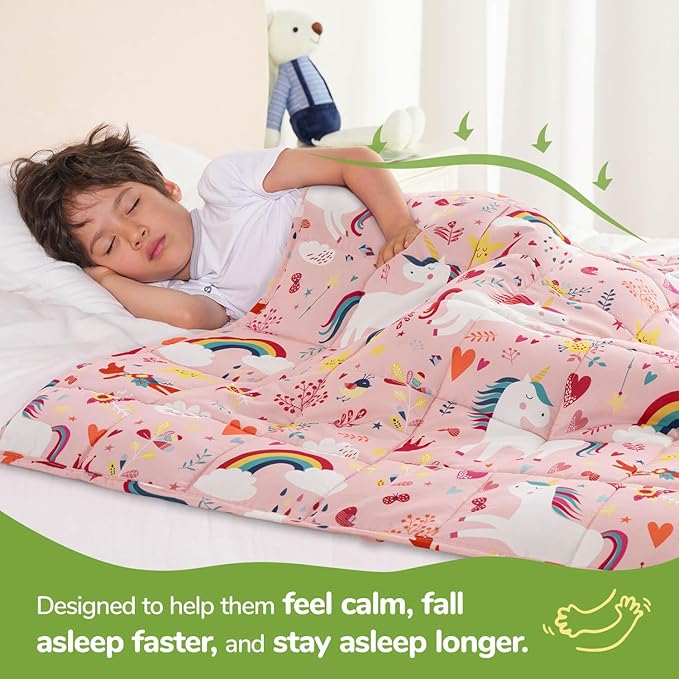 Sivio Weighted Blanket 5lbs, Unicorn Cooling Weighted Lap Blanket, Breathable - Image 2