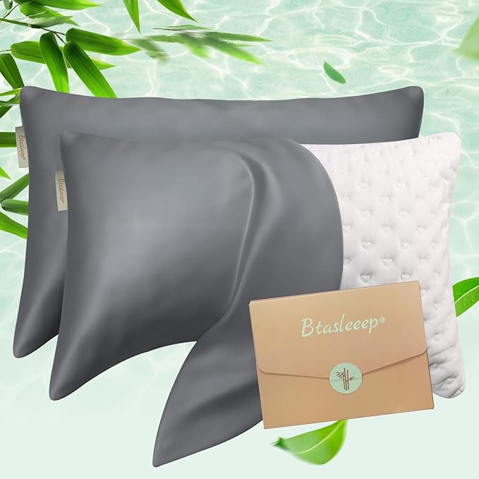 Cooling Curved Pillowcase for Side Sleeper Pillow by Btasleeephomeyland