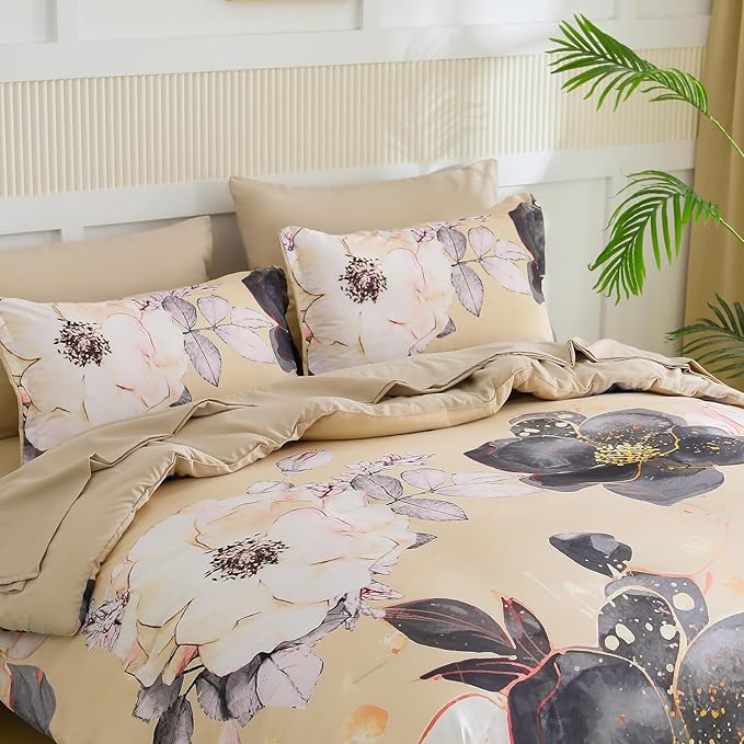 Yogeneg Queen Comforter Set 7 Piece Bed in a Bag, Soft Microfiber Comforter - Image 2