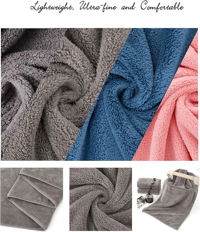 Lumimi Towels 2 Piece Soft Microfiber Bath Towel Set Salon Gym Yoga Travel - Image 6