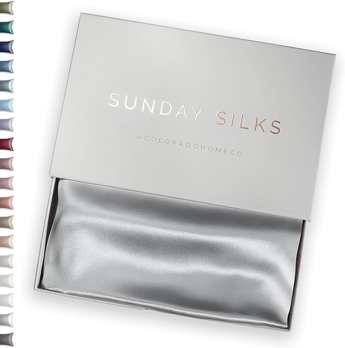 SUNDAYSILKS™ Premium Silk Pillow Cases | 100% Mulberry Silk Pillowcase by ColoradoHomeCo