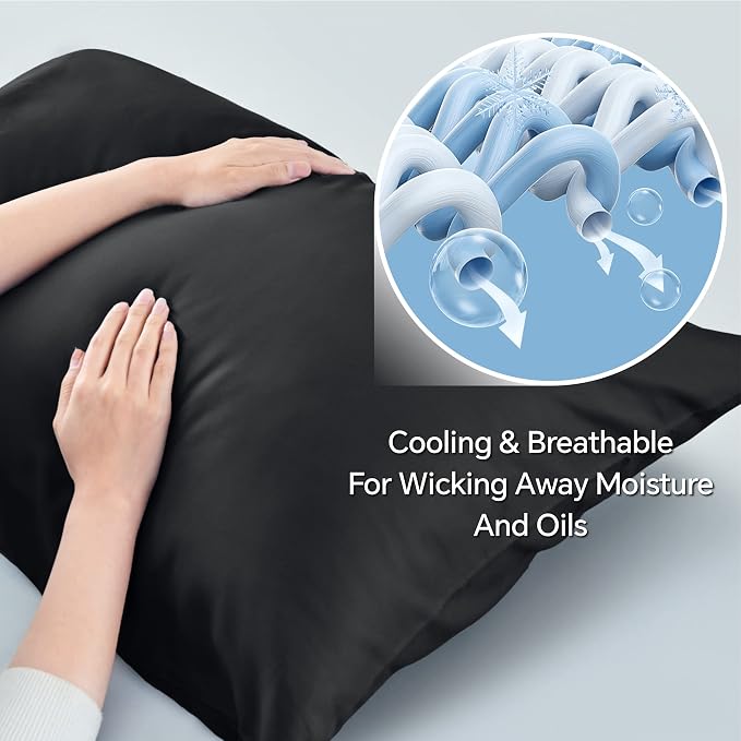 BEDELITE Pillow Cases Queen Size Set of 2, Rayon Derived from Bamboo, Cooling - Image 3