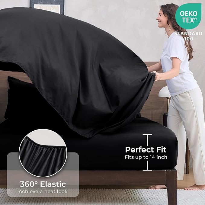 HEVUMYI Black King Comforter Set - Image 5