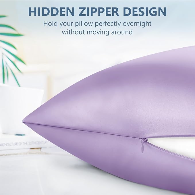 Silk Pillow Cases 2 Pack Queen Size Mulberry Silk Pillowcase Set of 2 - Image 5