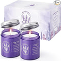 WarmEmbrace Lavender Jar Candles, 7.6 oz Purple Jar Candle, Natural Soy by WarmEmbrace