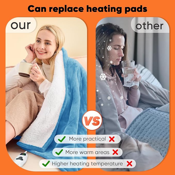 greenoak Heated Blanket Electric Twin 62"X84", Heating Blankets - Image 6
