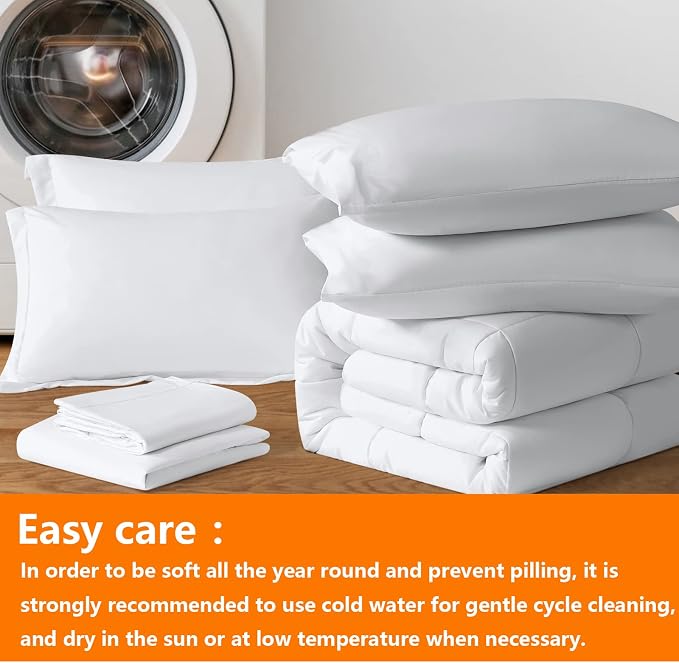 TAIMIT White Full Size Comforter Set - Image 5