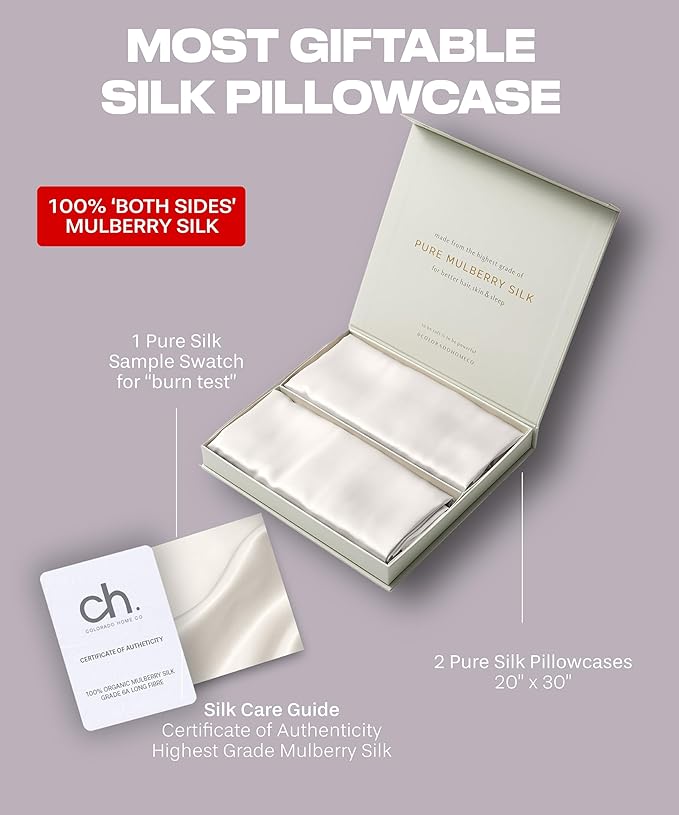 SUNDAYSILKS™ Premium Silk Pillow Cases | 100% Mulberry Silk Pillowcase - Image 6