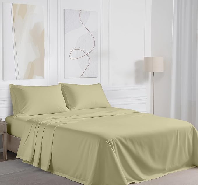 RUVANTI 100% Cotton Sheets – King Size Percale Bedding, Cooling & Breathable - Image 2