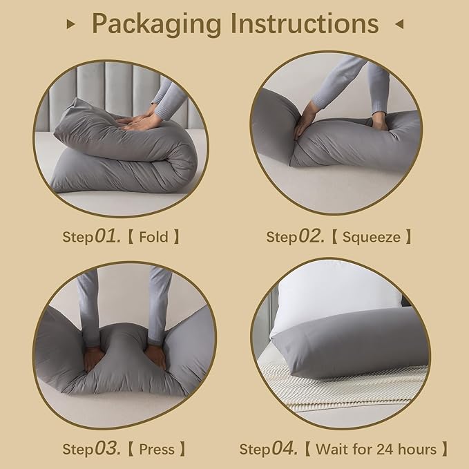 Memory Foam Body Pillow Insert, Soft Large Long Bed Pillow - Image 6