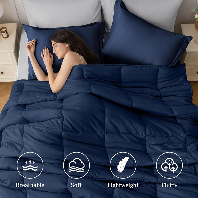 JOLLYVOGUE Twin Comforter Set, Ultra-Soft Bed in a Bag Twin Size 5 Pieces - Image 2