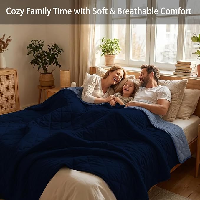 ZonLi 20lbs Weighted Blanket for Adults Sleeping, Double-Sided All Season - Image 5