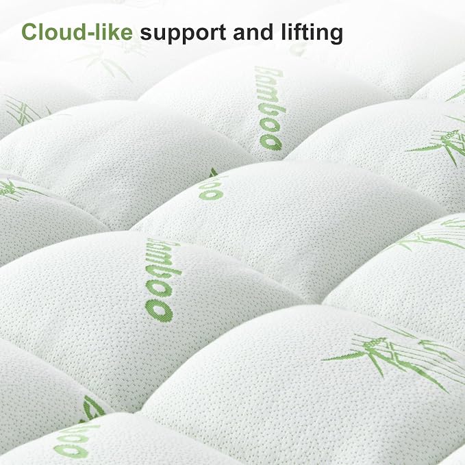 California King Size Mattress Topper Viscose Derived from Bamboo, Soft Thick - Image 8