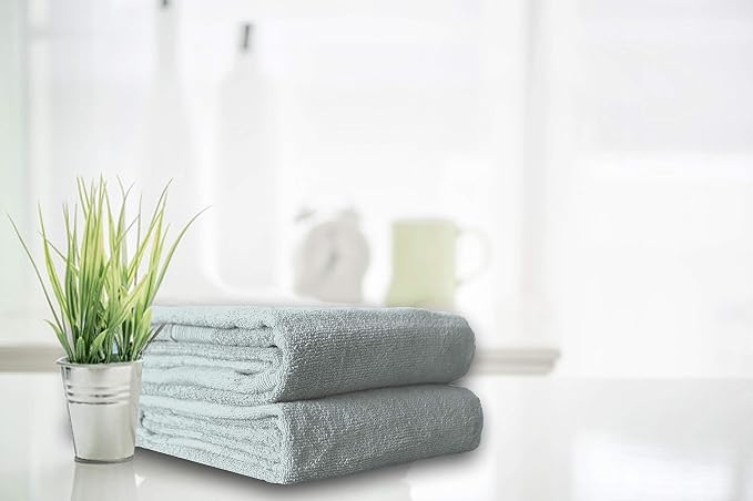 Belizzi Home 8 Piece Towel Set 100% Ring Spun Cotton, 2 Bath Towels 27x54 - Image 2