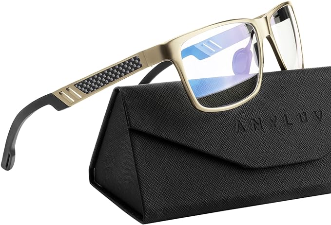 ANYLUV Blue Light Blocking Glasses Men Computer Gaming Glasses Lightweight by ANYLUV