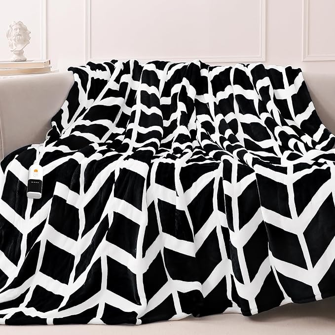 VENTIMI Electric Blanket Heated Throw, Fast Heating Blankets by VENTIMI